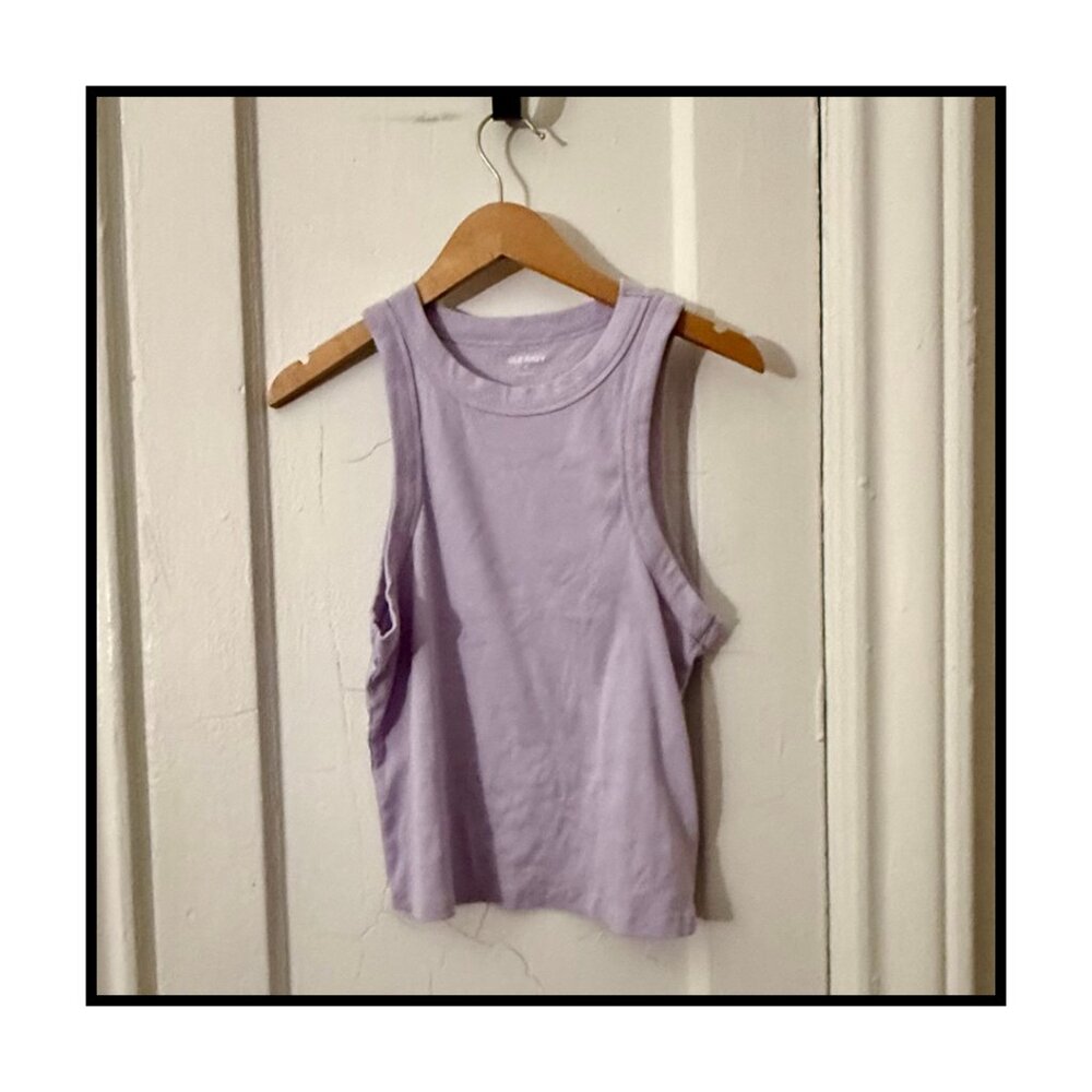 Purple/Lavender Old Navy Cropped Tank Top XL